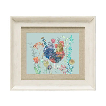 Tobias Framed Print Birch/Robins Egg - 46x46cm