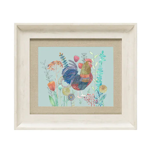 Tobias Framed Print Birch/Robins Egg - 46x46cm