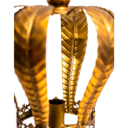 Gold Metal Crown Floor Lamp - 109cm