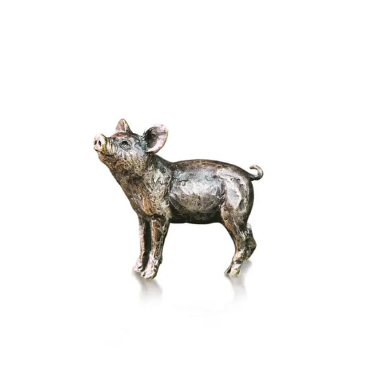 Butler & Peach Miniature Bronze Pig  - 3.5cm
