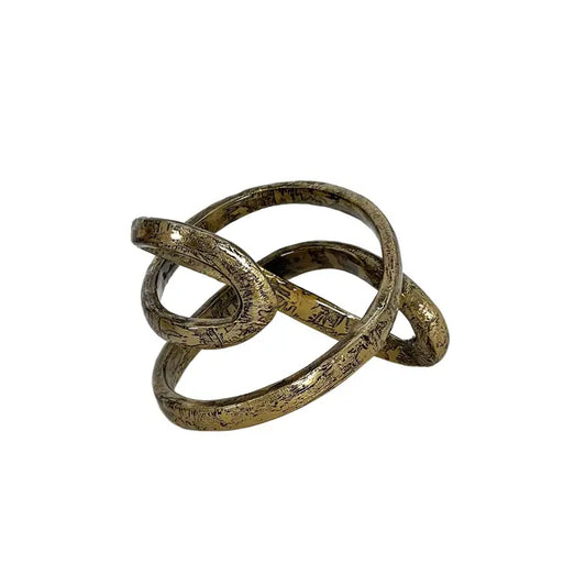 European Gold Abstract Sculpture - 17.8cm