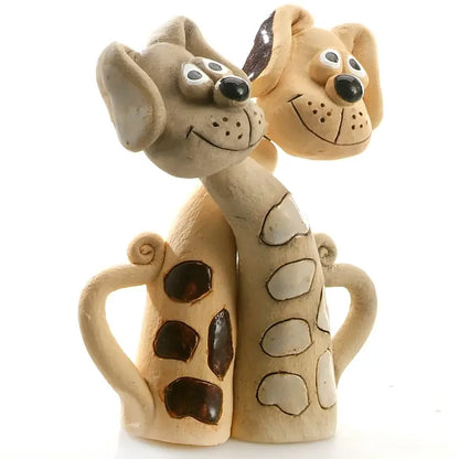 Magical Dog Pair Decorative Figurine - 5cm