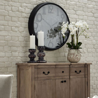 White Artificial Orchid In Stone Pot - 70cm