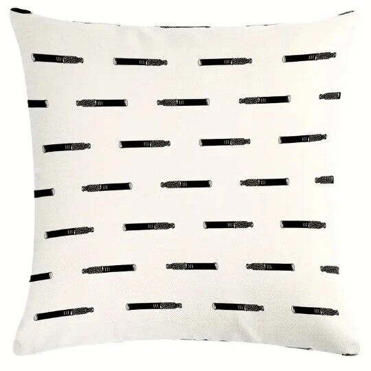 Geometric Cushion Cover 18" Linen