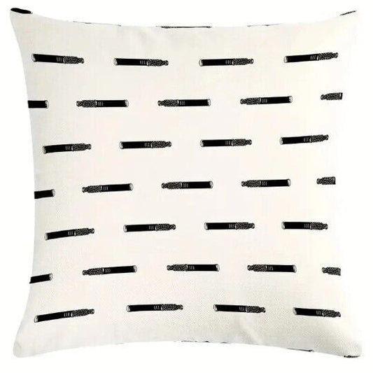 Geometric Cushion Cover 18" Linen