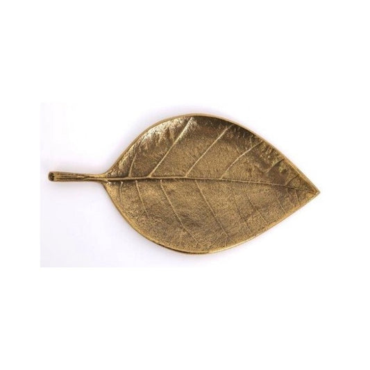 Gold Metal Leaf Tray - 31.5cm