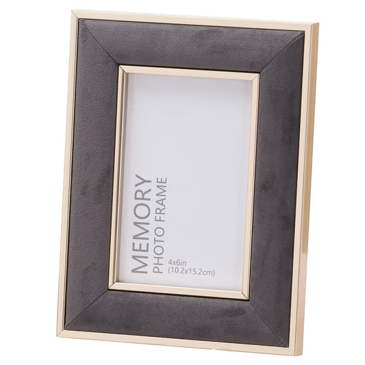 Grey Velvet Photo Frame 4x6