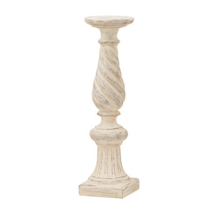 Twisted Antique Style Cream Candle Stick 40cm