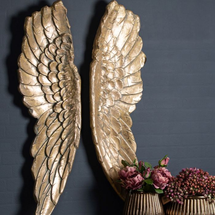 Large Golden Angel Wings - 104cm