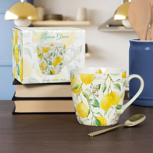 Ceramic Lemon Grove Citrus Mug - 13cm