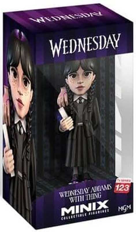 Wednesday Addams W/ Thing - Wednesday Minix Figurine - 12cm