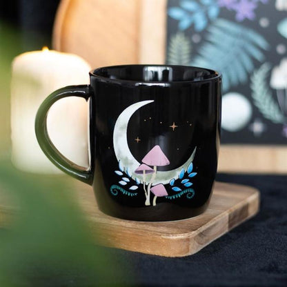 Black Mystical Moon Ceramic Mug - 340ML