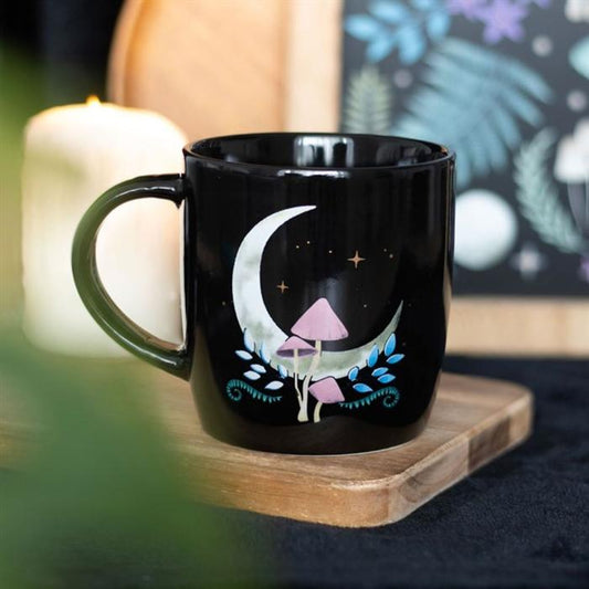 Black Mystical Moon Ceramic Mug - 340ML