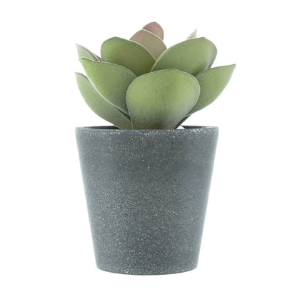 Open Artificial Flower Succulent in Grey Pot 15cm