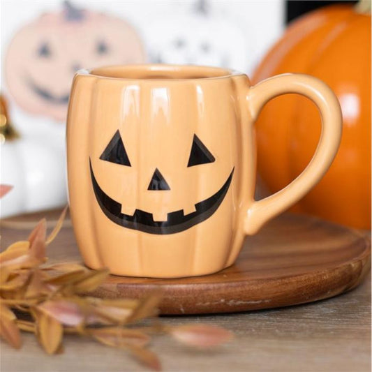 Orange Jack-o'-Lantern Pumpkin Shaped Mug - 380ML