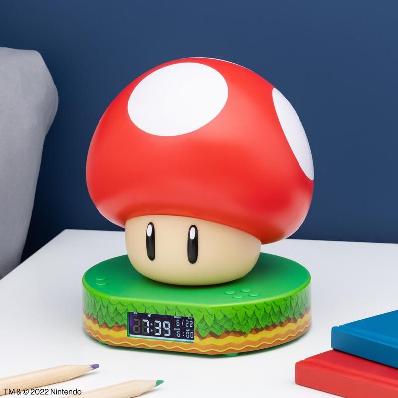 Super Mario Mushroom Digital Alarm Clock - 13.7cm