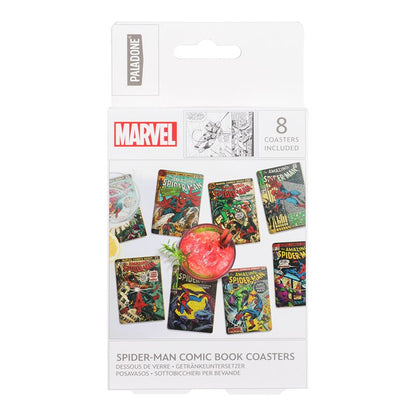 Spiderman Comic Book Coasters - Set of 8