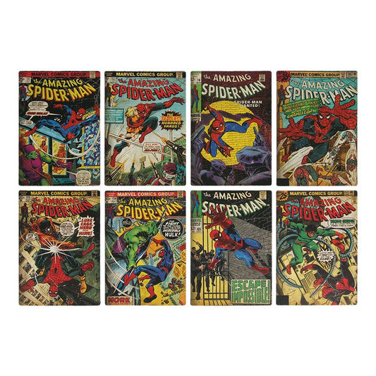 Spiderman Comic Book Coasters - Set of 8