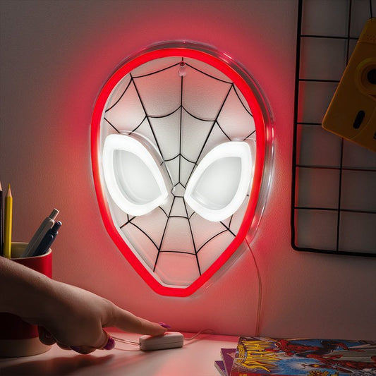 Spiderman Mask LED Neon Light/Nightlight - 26cm