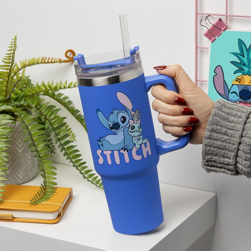 Stitch Insulated Travel Cup W/ Straw - 900ml