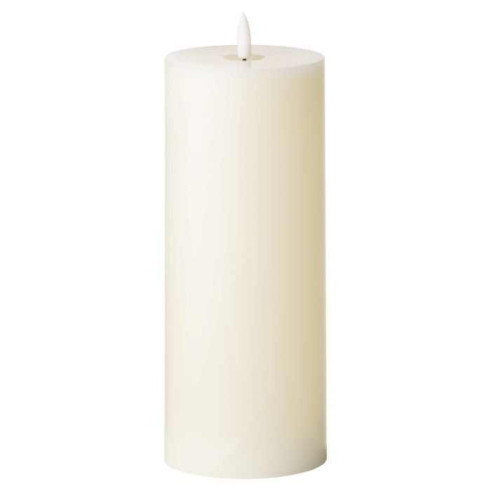 Real Wax LED Cream Candle - 23cm