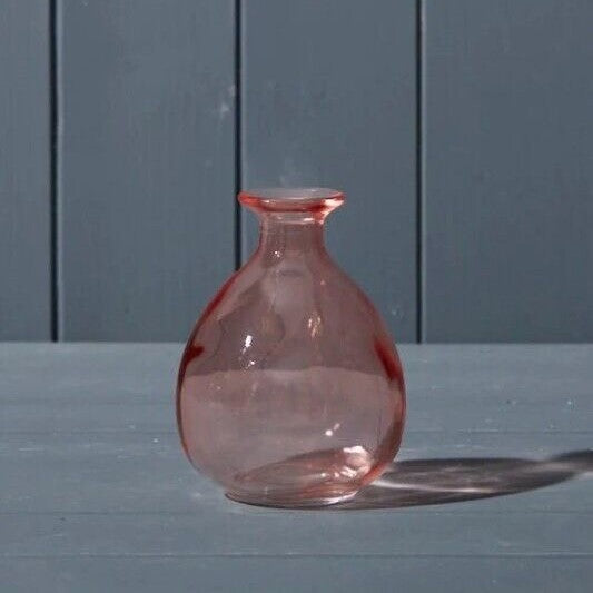 Rose Pink Glass Bud Vase 12cm