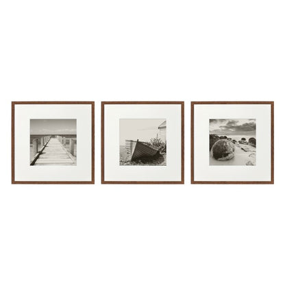 Coastal Framed Wall Art - Sepia Seascape Pictures 40cm