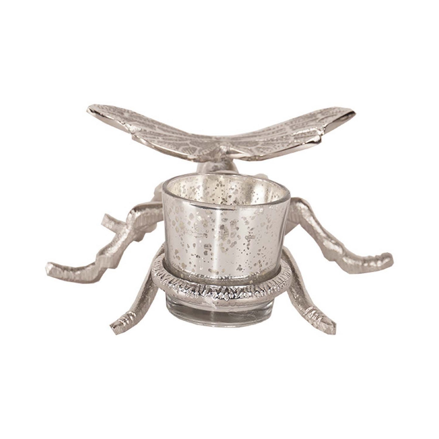 Silver Dragonfly Tealight Holder 20cm
