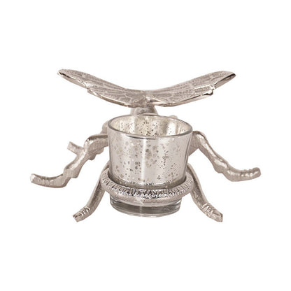 Silver Dragonfly Tealight Holder 20cm