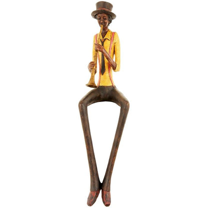 Sitting Jazz Band Trumpeter Ornament - 39cm