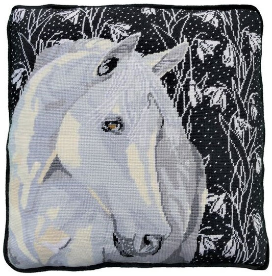 Tapestry Kit, Needlepoint Kit Snowdrop Horse, Heirloom Needlecraft