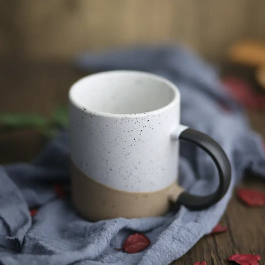 Speckled Two-tone Ceramic Mug - 9.8cm