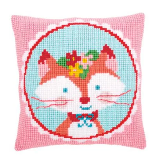 Spring Fox Printed Tapestry Kit, Fox Cushion Front Cross Stitch Tapestry Kit