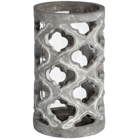 Stone Patterned Lantern/Candle Holder - 26cm