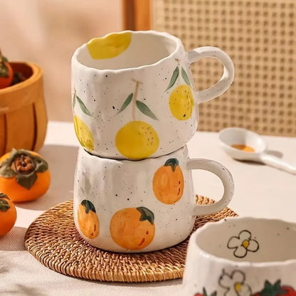 Speckled Tangerine Ceramic Mug - 7.3cm