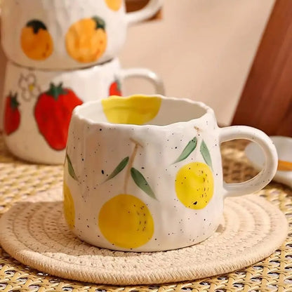 Speckled Tangerine Ceramic Mug - 7.3cm