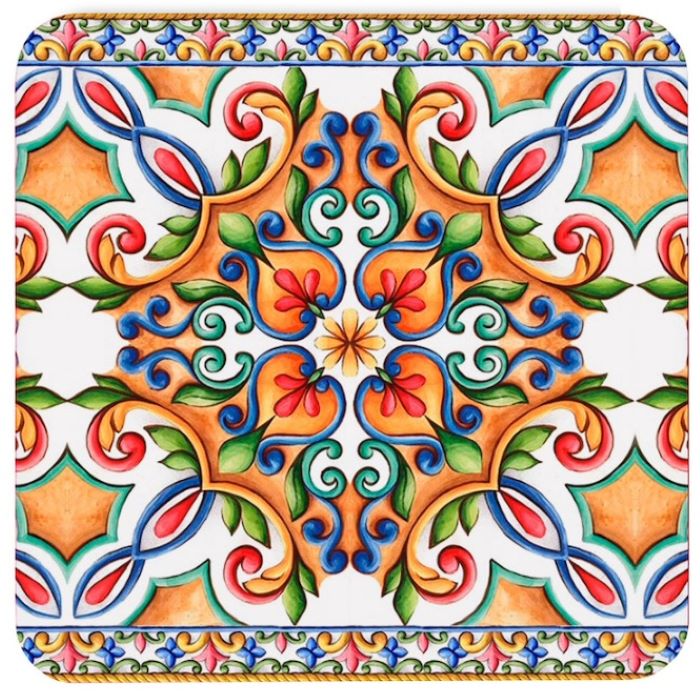 Ceramic Tuscany Coaster - 10cm
