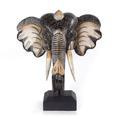 Albasia Wood Elephant Ornament - 35cm