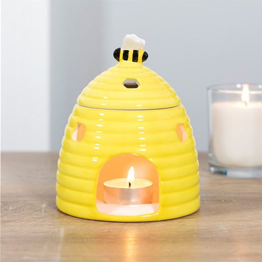 Yellow Beehive Oil Burner - 14cm