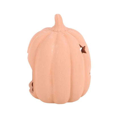 Terracotta Pumpkin Tealight Holder - 9cm