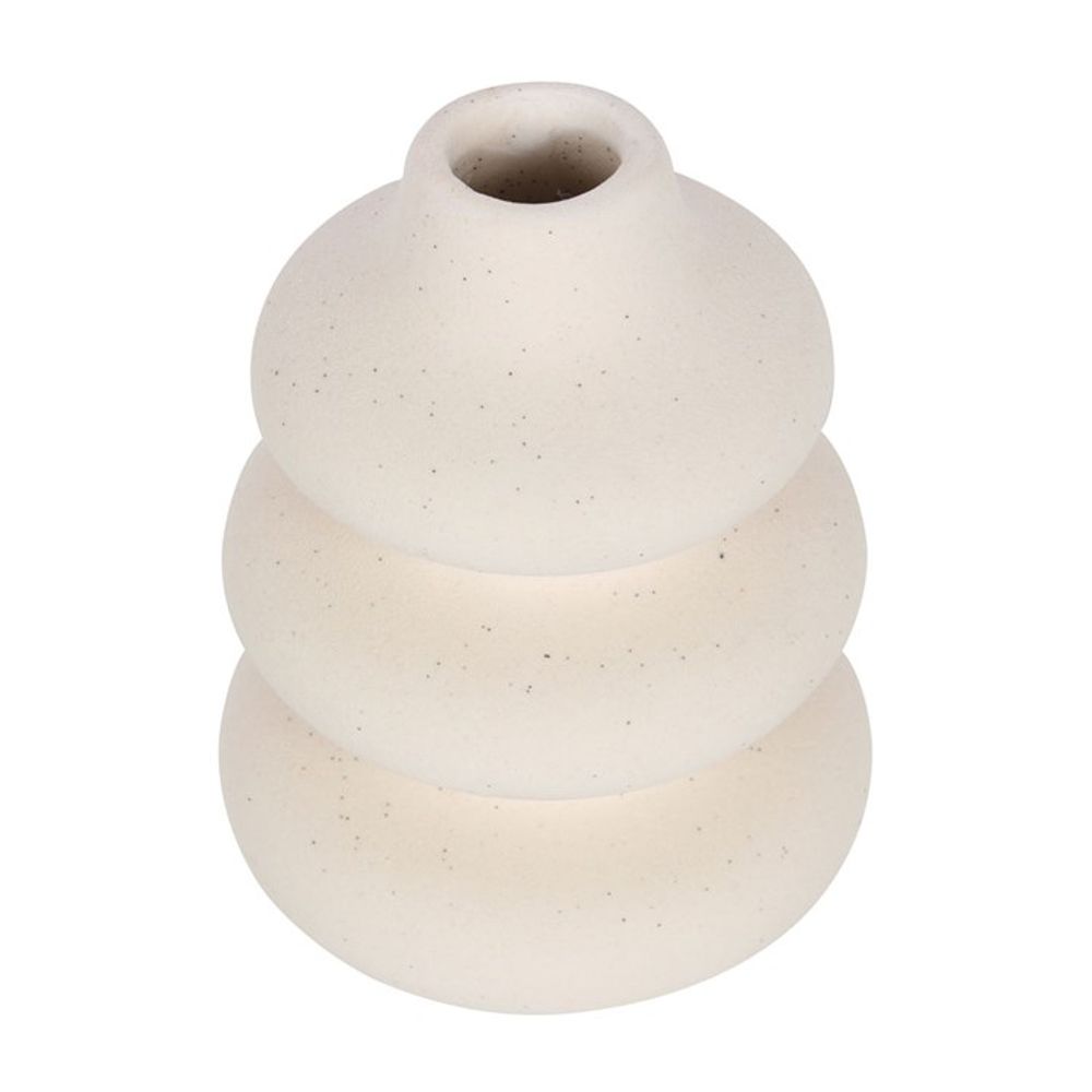 Cream Speckle Single Stem Vase - 12cm