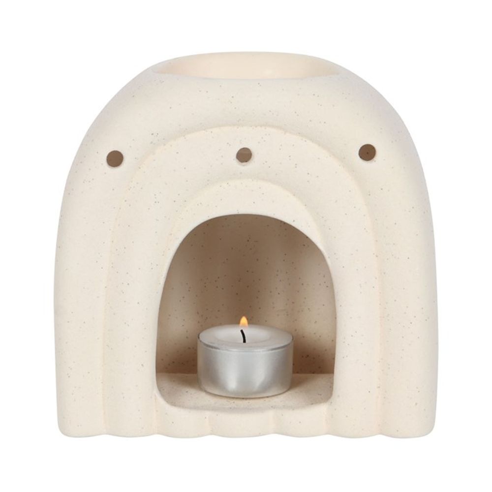 Cream Speckle Arch Oil Burner - 14.2cm