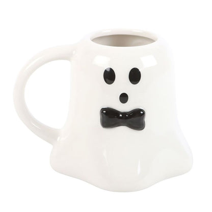 Mr Boo Ghost Shaped Mug with Bow Tie - 440ML