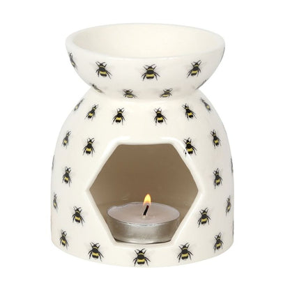 All Over Bee Print Oil Burner - 11cm