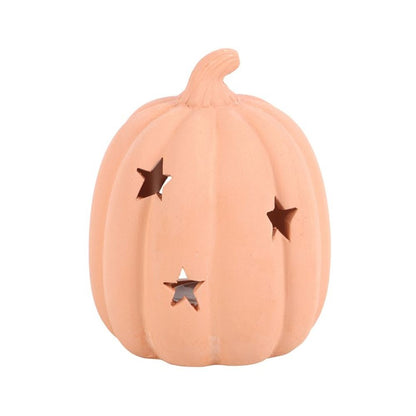 Terracotta Pumpkin Tealight Holder - 9cm