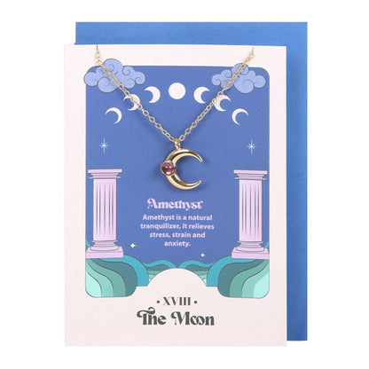 Moon Celestial Amethyst Necklace Card