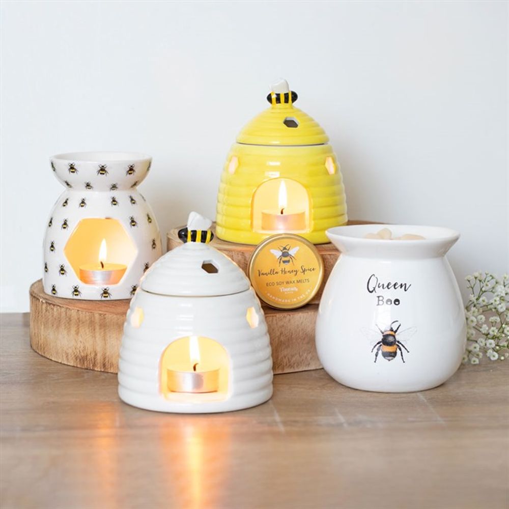 All Over Bee Print Oil Burner - 11cm