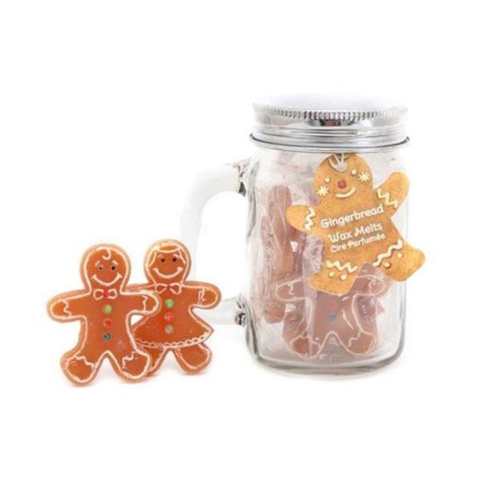 10 Gingerbread Wax Melts in Mason Jar - 10 Pcs