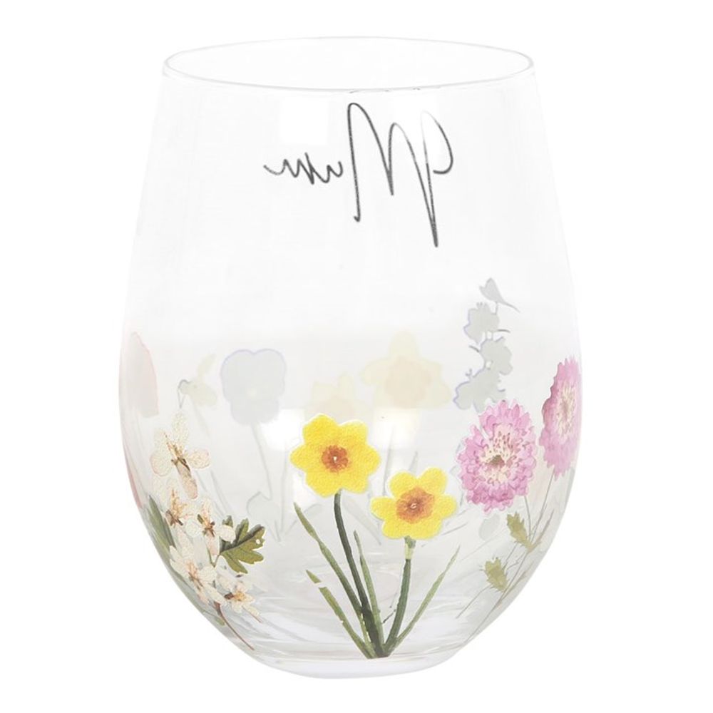 Mum Wildflower Stemless Glass - 500ML