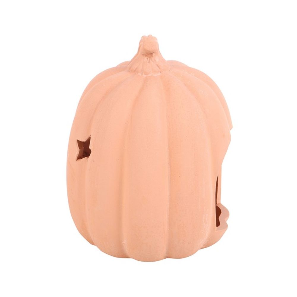 Terracotta Pumpkin Tealight Holder - 9cm